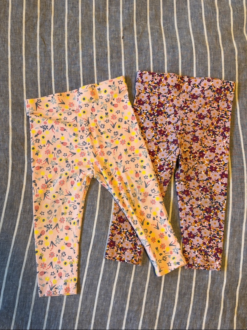 Joe Fresh Girls' Floral Leggings - Pink & Purple Mix